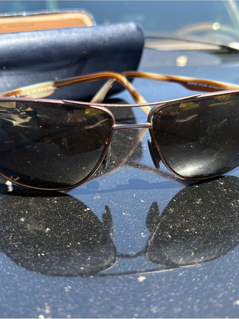 Maui Jim Castles Polarized Aviator Sunglasses H728-01M - Picture 2 of 15